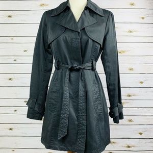 Ambition Button Down Rain Coat w/ Belt and Collar